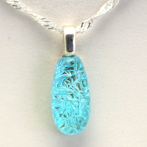 Dichroic Fused Glass Pendant.  Handmade on Maui Hawaii.