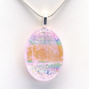 Dichroic Fused Glass Pendant. Handmade on Maui Hawaii.