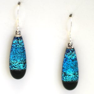 Dichroic Fused Glass Earrings.  Handmade on Maui Hawaii.