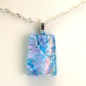 Dichroic Fused Glass Pendant. Handmade on Maui