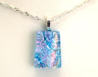 Dichroic Fused Glass Pendant. Handmade on Maui