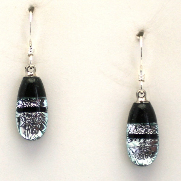 Dichroic Fused Glass Earrings Handmade on Maui