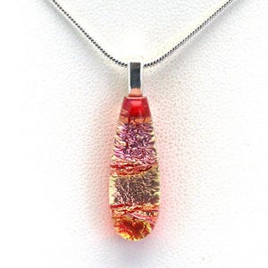 Dichroic Fused Glass Pendant.  Handmade on Maui Hawaii