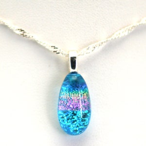 Dichroic geschmolzenes Glas Anhänger. Handgefertigt auf Maui Hawaii