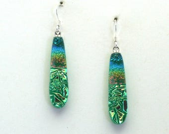 Dichroic Glass Earrings Handmade on Maui