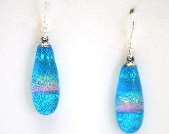 Dichroic Glass Earrings Handmade on Maui - Etsy