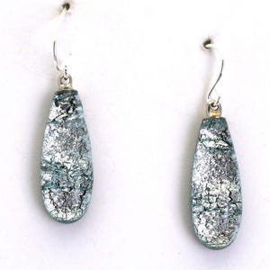 Dichroic Fused Glass Earrings.  Handmade on Maui Hawaii.