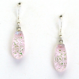 Dichroic Fused Glass Earrings. Handmade on Maui Hawaii.