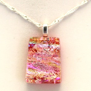 Dichroic Fused Glass Pendant.  Handmade on Maui Hawaii.