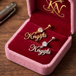 Custom Birthstone Name Belly Ring: Personalized Navel Jewelry