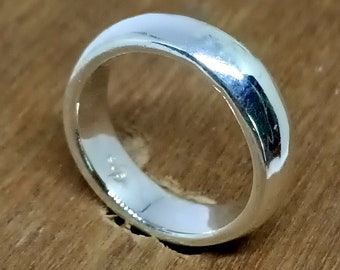 Handmade Thick Sterling Silver Band Ring, Boho Thumb Ring
