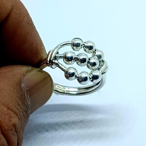 Handgjord Fidget-ring i sterlingsilver – Minimalistisk boho stapelring