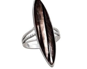 Hypersthen Ring 925 Sterling Silber Ring Einzigartiges Geschenk für Frauen, Handgemachter Schmuck Stilvolles Geschenk Ring, Edelstein Ring, Minimalist Ring Designer