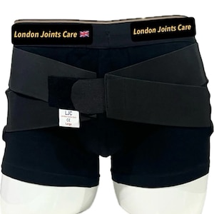 鼠径ヘルニアサポート下着 ショート丈 シングル/ダブル トラスボクサー 取り外し可能なパッド付き NHS UK