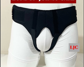 Cinturón de soporte para hernia inguinal, doble braguero, almohadillas extraíbles, transpirable NHSUK