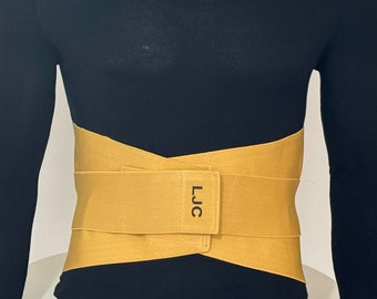 Back Support Belt, Elastic Compression Brace, single Pull Strap, Posture Binder Pain Relief, Breathable, Slim design UK