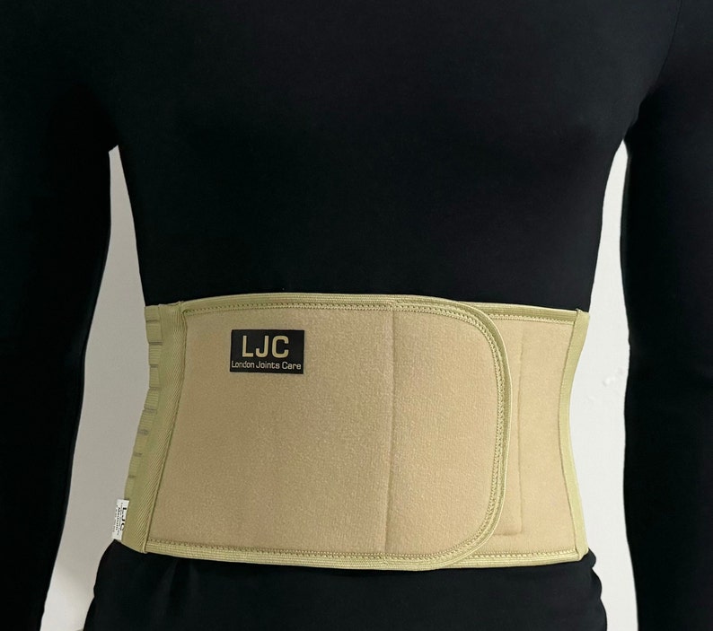 Cinturón de soporte para hernia umbilical 6 u 8 pulgadas de ancho Carpeta abdominal y costillas Braguero para ombligo Transpirable Pre y poscirugía NHS UK imagen 1