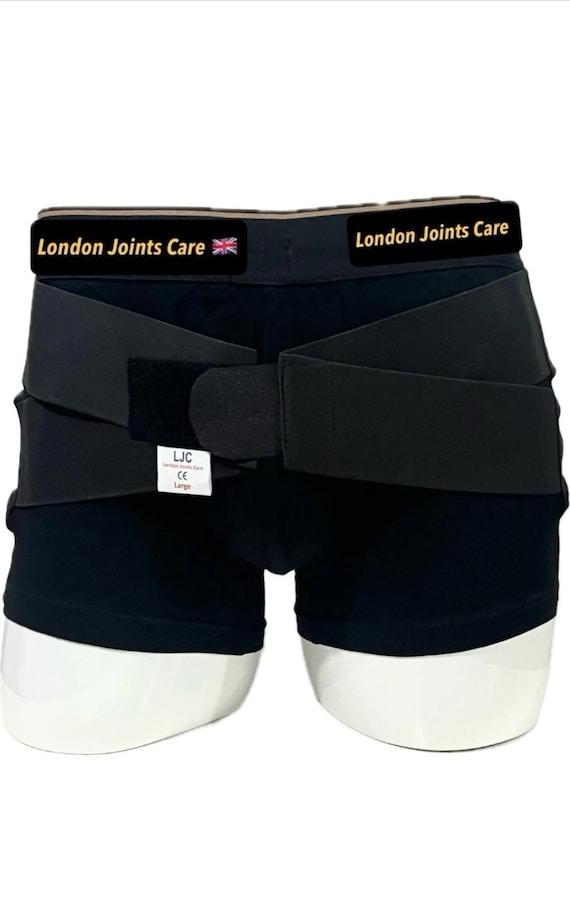 Hernia inguinal cinturón de soporte ropa interior doble braguero compresión  Boxer almohadillas extraíbles transpirable NHS Reino Unido -  España