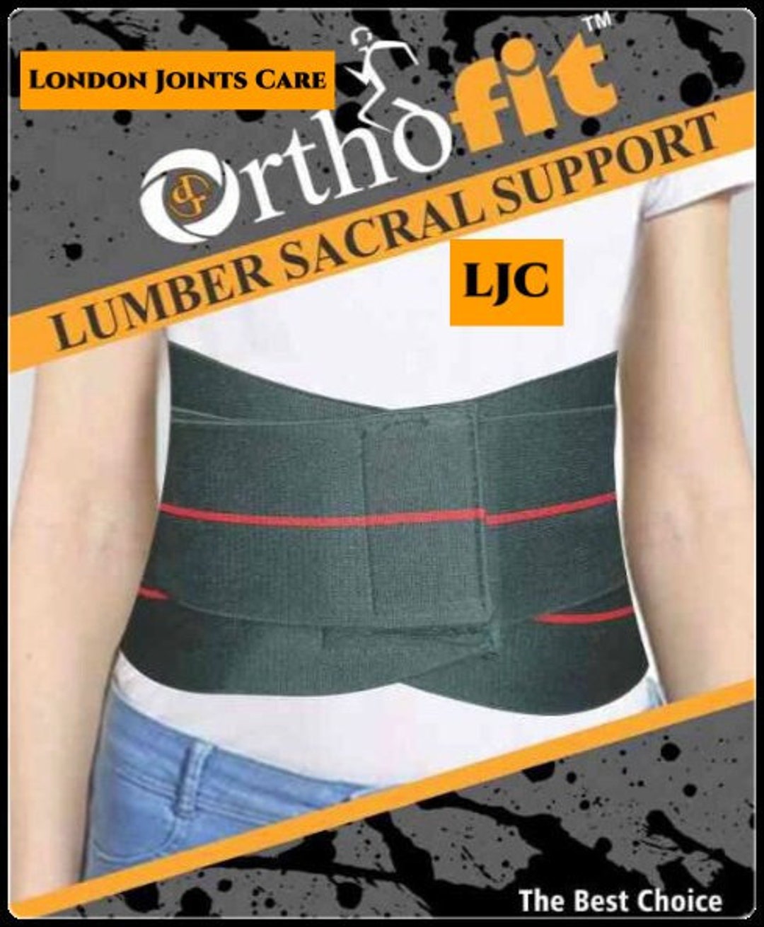 Black Back Support Belt Double Pull Compression Brace Medical Grade