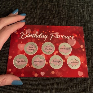 Cartes à gratter personnalisées pour adultes, faveurs sexuelles, cadeaux d'anniversaire & Match 3 pour GAGNER Idée cadeau BDSM DDLG Dom Sub Jeux sexuels cocu Mature image 8