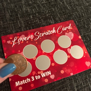 Cartes à gratter personnalisées pour adultes, faveurs sexuelles, cadeaux d'anniversaire & Match 3 pour GAGNER Idée cadeau BDSM DDLG Dom Sub Jeux sexuels cocu Mature image 2