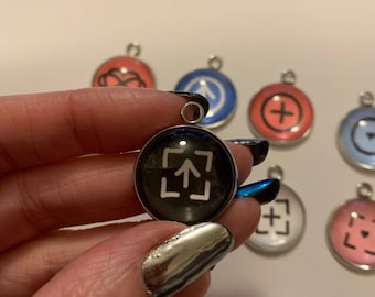 Pendentif à breloques sous-symbole sans propriétaire BDSM personnalisé pour collier bijoux statut sous-dome 20 mm couleur personnalisée mature