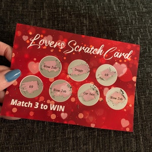 Cartes à gratter personnalisées pour adultes, faveurs sexuelles, cadeaux d'anniversaire & Match 3 pour GAGNER Idée cadeau BDSM DDLG Dom Sub Jeux sexuels cocu Mature image 9