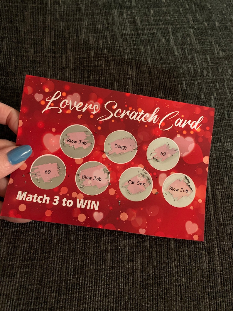 Cartes à gratter personnalisées pour adultes, faveurs sexuelles, cadeaux d'anniversaire & Match 3 pour GAGNER Idée cadeau BDSM DDLG Dom Sub Jeux sexuels cocu Mature image 9