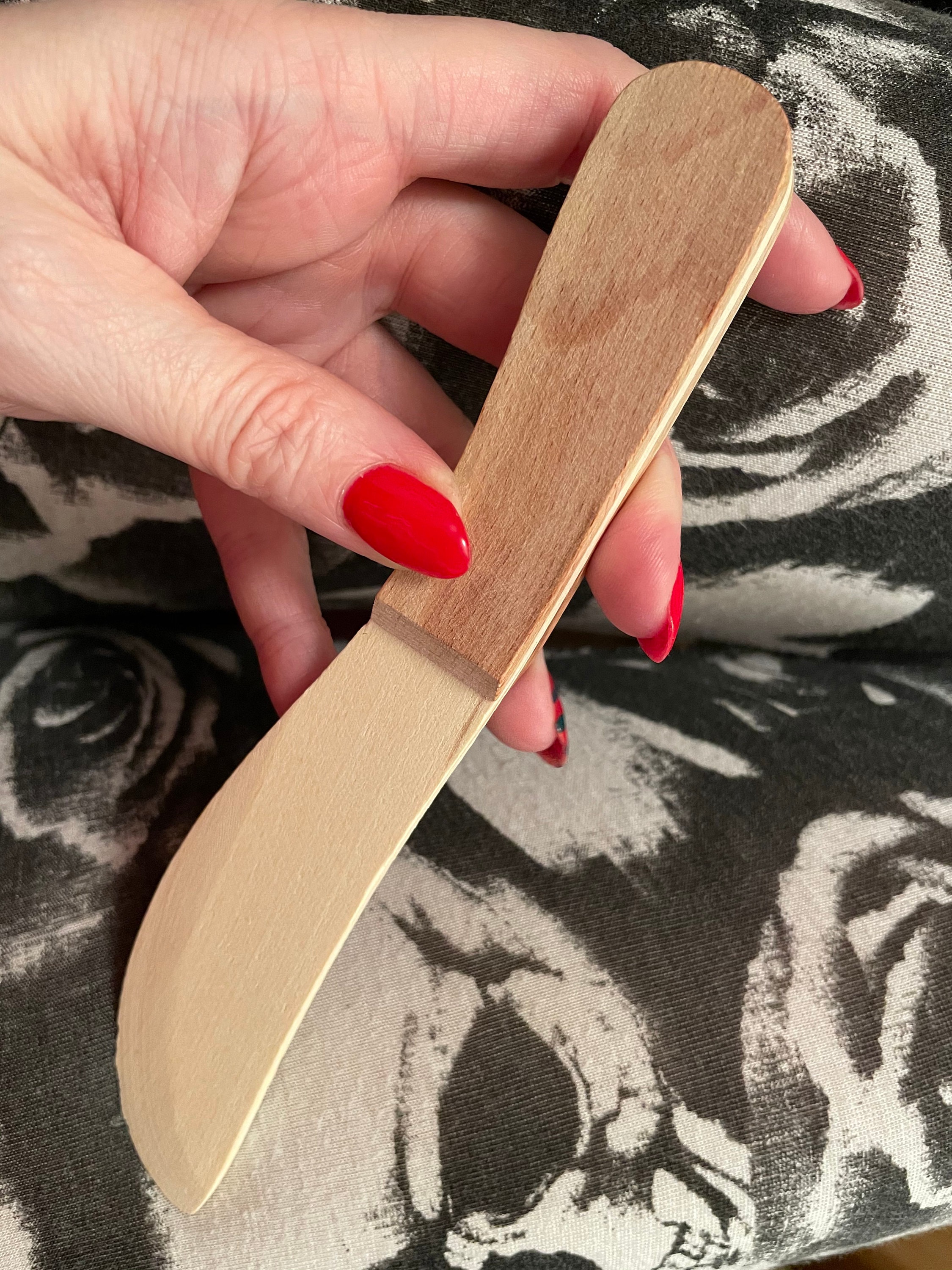 Personalised Knife Edge Play Wooden Wax Play Custom BDSM