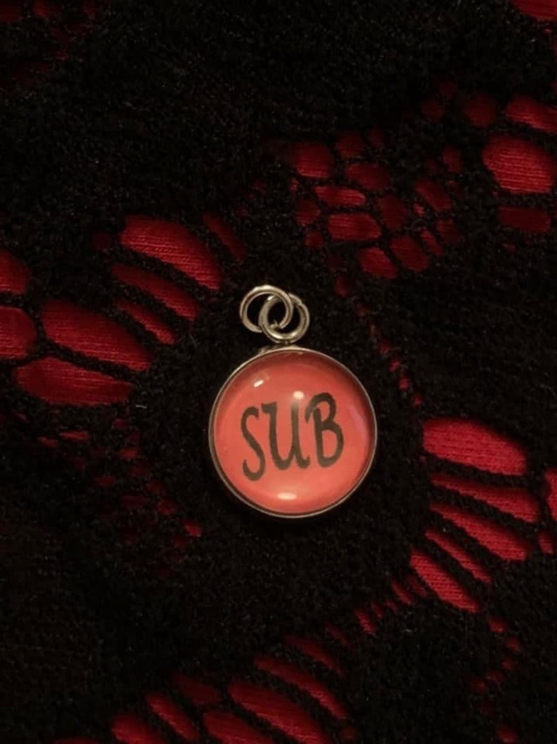 Small Personalised BDSM Pendant for Necklace or Bracelet Daddy/'s Girl Property of Sir Mistress Slave jewelry
