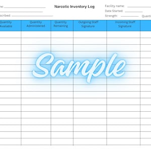 Narkotikaregister, register över kontrollerade substanser, sjuksköterskeblanketter