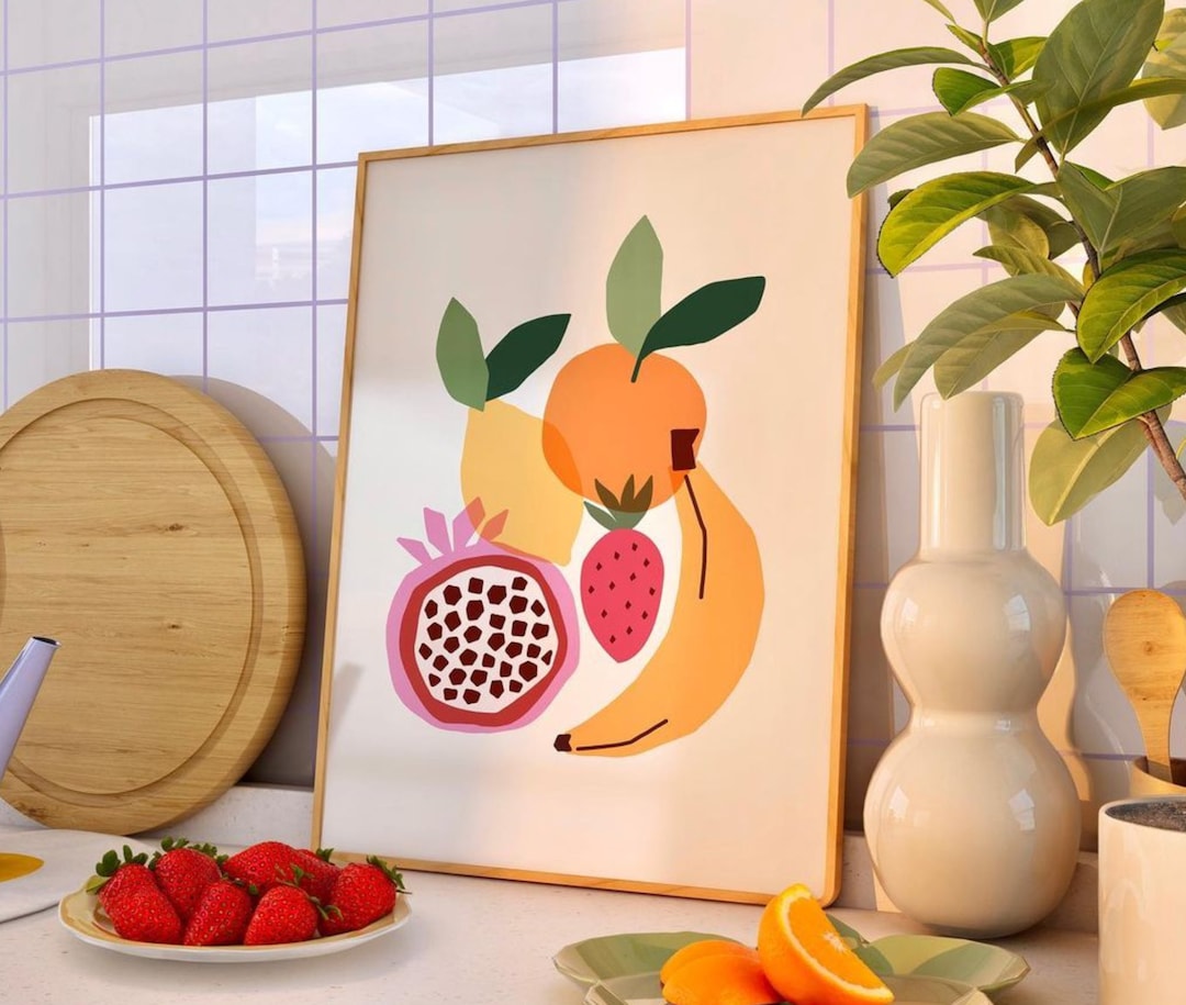 Frutta Print Fruit Art Print, Fruit Wall Art Print, Food Art Print
