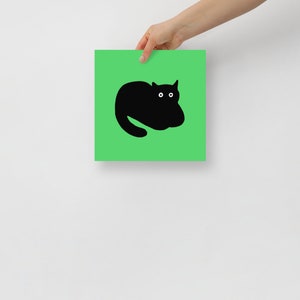 Chill Cat Print Cute cat art, funny cat art, cat art print, cat illustration, cat parent, cute cat art, cat wall art. image 3