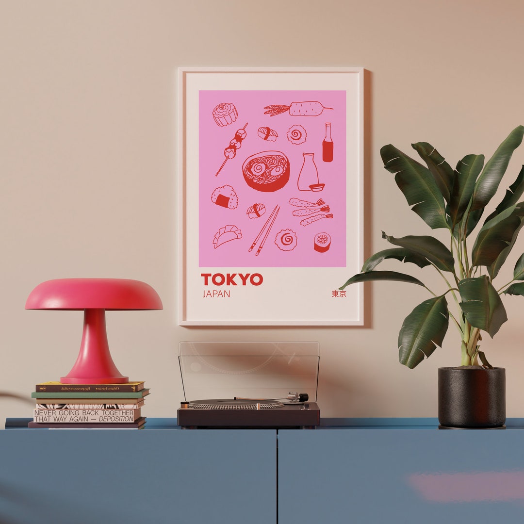 Tokyo Cuisine Print Tokyo Art Print, Travel Art Print, Tokyo Food Art
