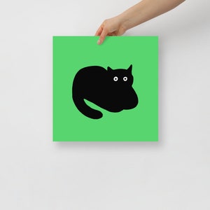 Chill Cat Print Cute cat art, funny cat art, cat art print, cat illustration, cat parent, cute cat art, cat wall art. image 5