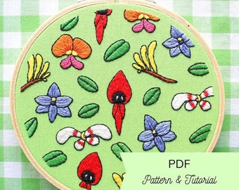 West Australian Wildflowers PDF Embroidery Pattern & Tutorial (October)