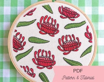 Waratah PDF Embroidery Pattern & Tutorial (December)