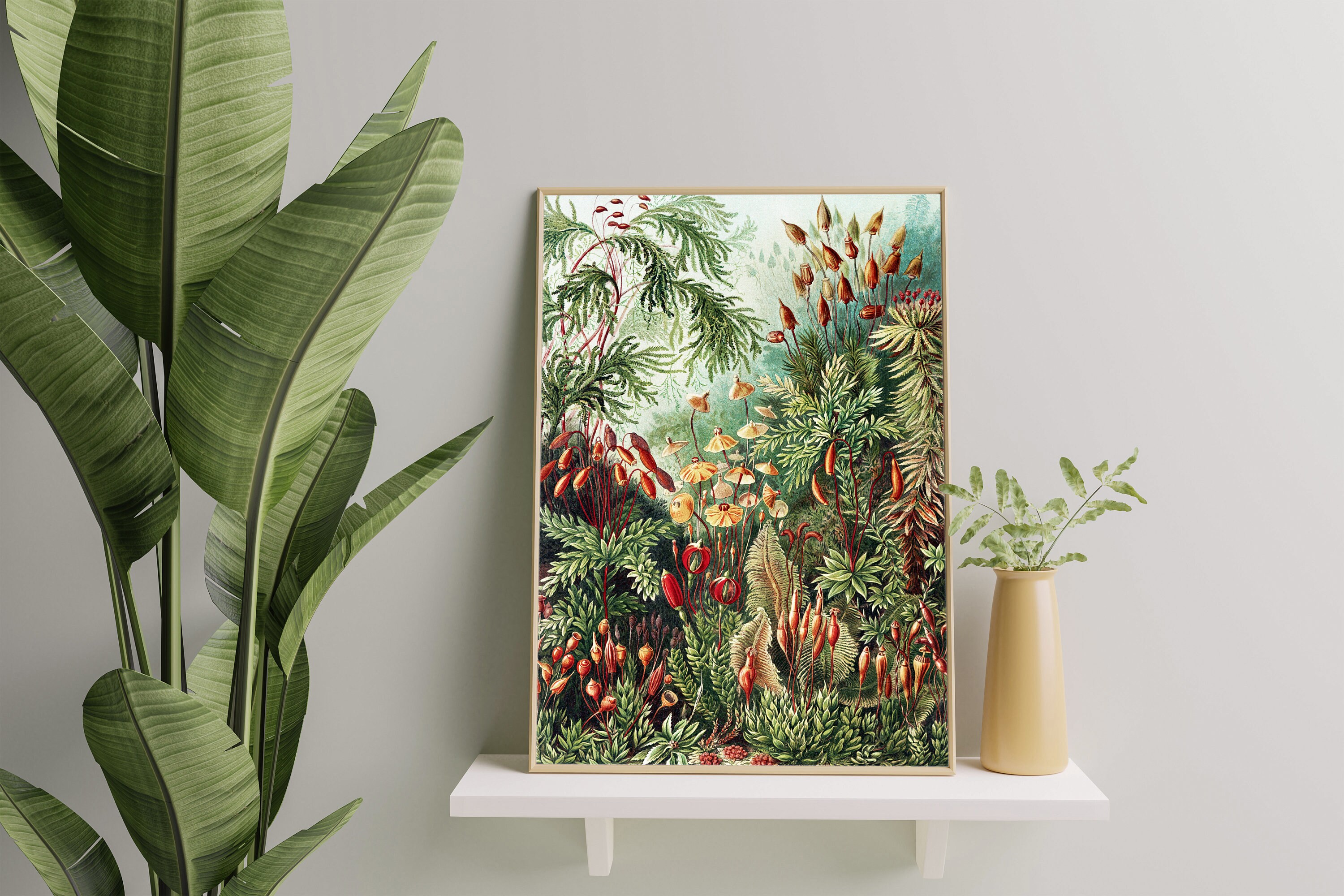 Vintage jungle nature poster wall art print Etsy