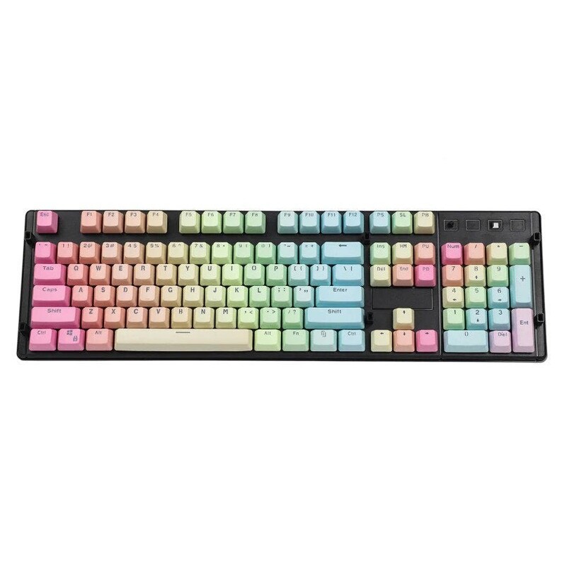 Pastel Rainbow Keycaps and Other Designs 104 Keyboard Caps Etsy