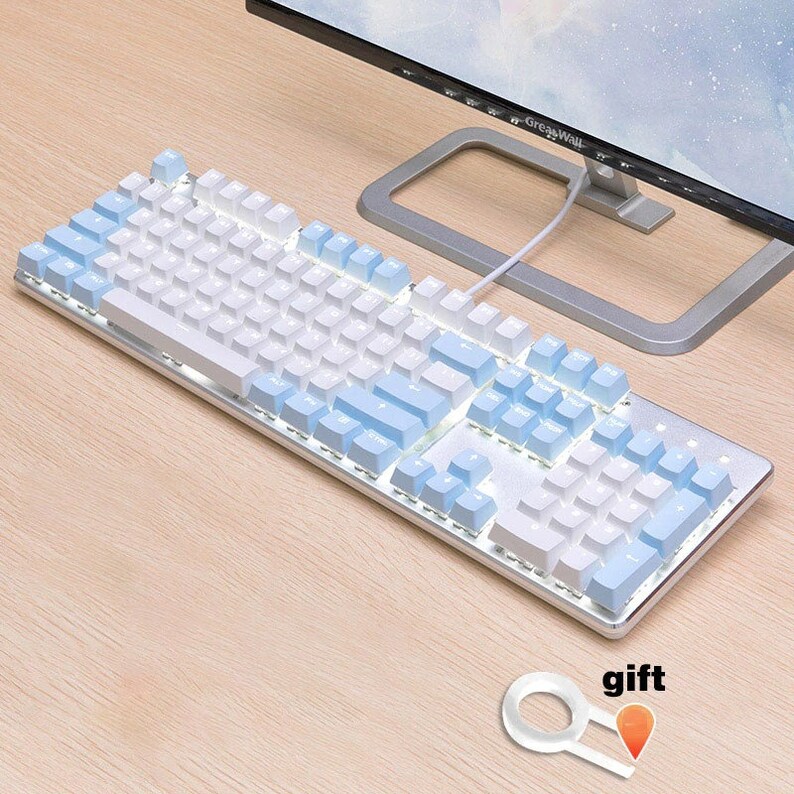 Pastel Pink Keycaps and Pastel Blue Keycaps Cute Kawaii Keyboard Keycap