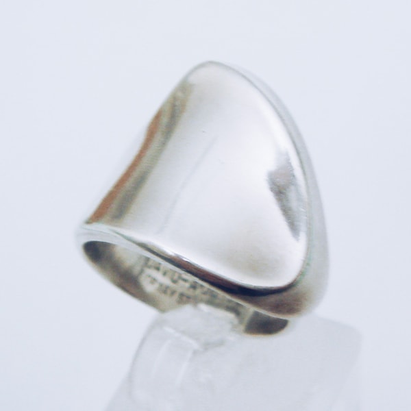 David-Andersen, Norway, Mid-Century, Modernist, Solid .925 Sterling Silver Ring, Rare find, Vintage 1960's, Size 7 (adjustable +/-)