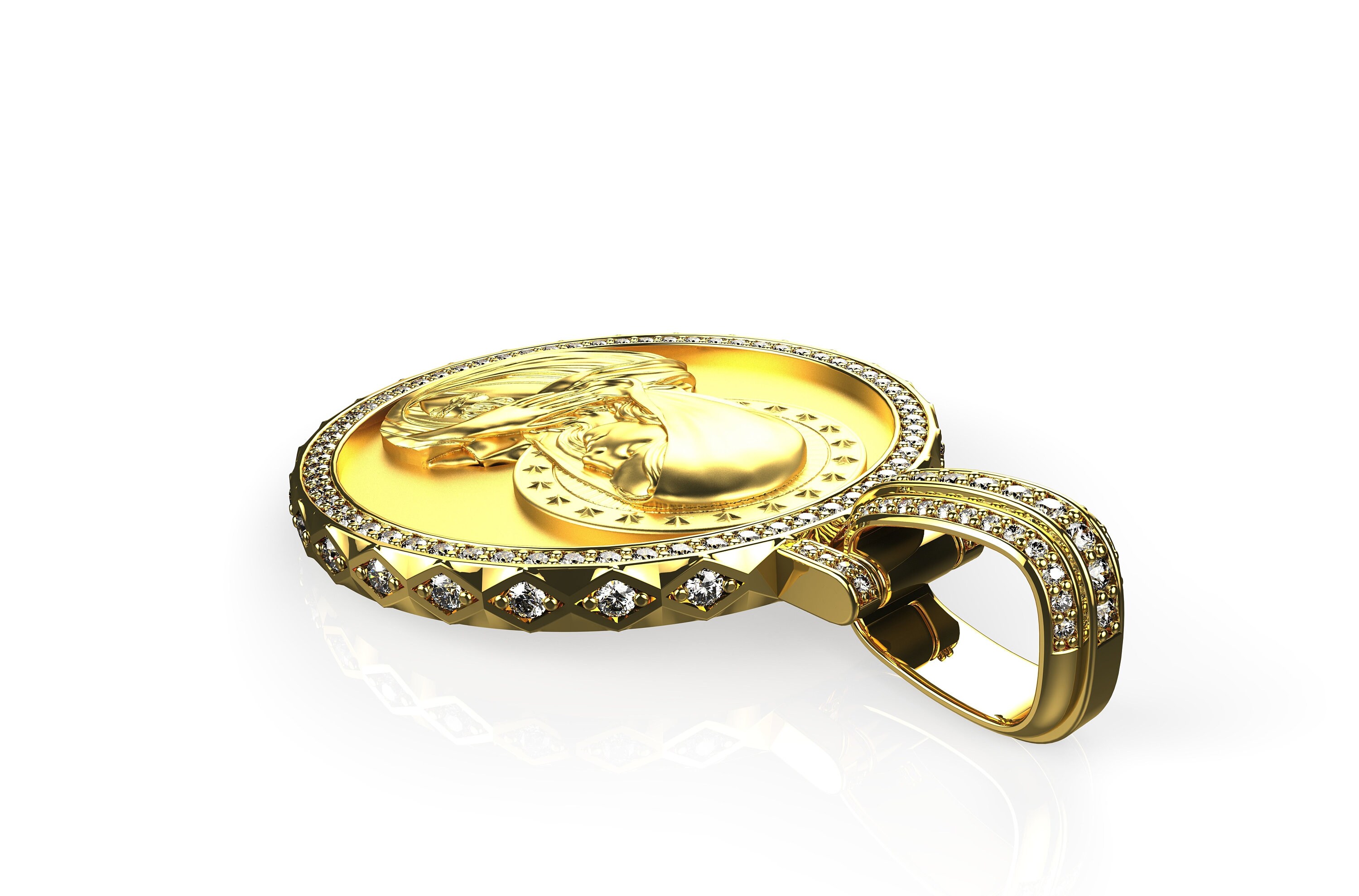 Vintage victoria lady Pendant Charm Necklace Womens Etsy