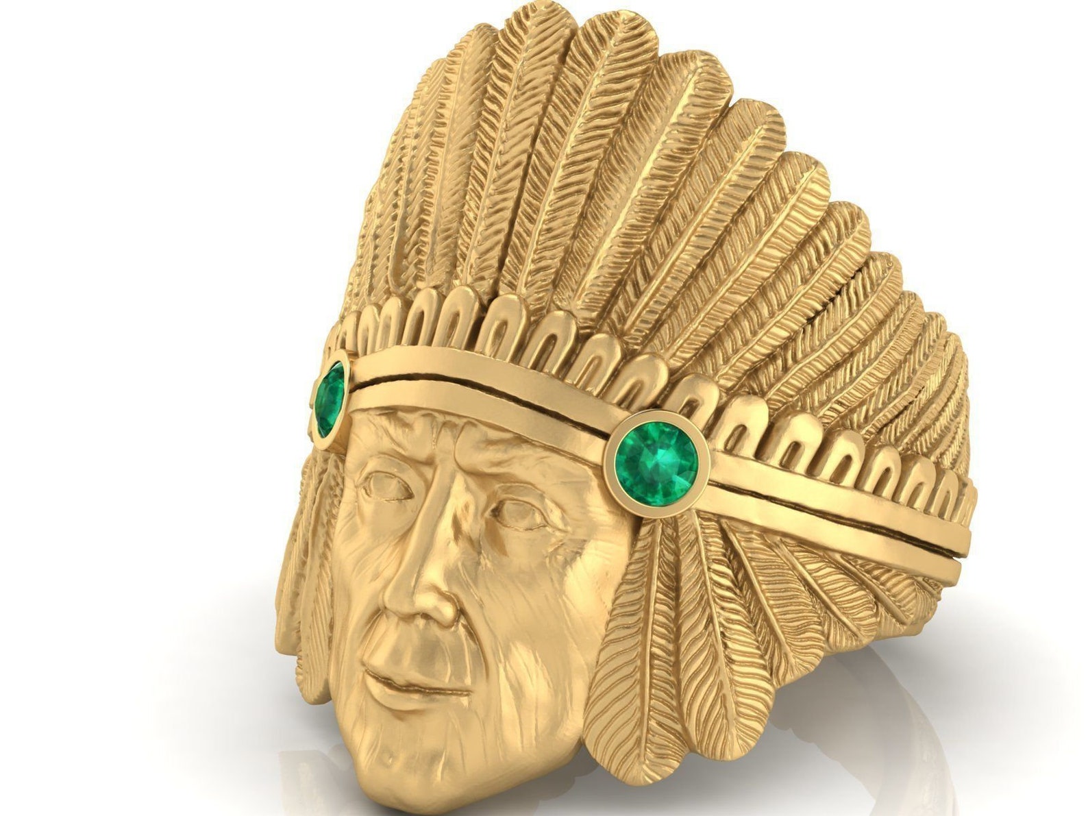 Indian Ring. Indian Chief Ring. Vintage Ring. Silver Ring. Etsy