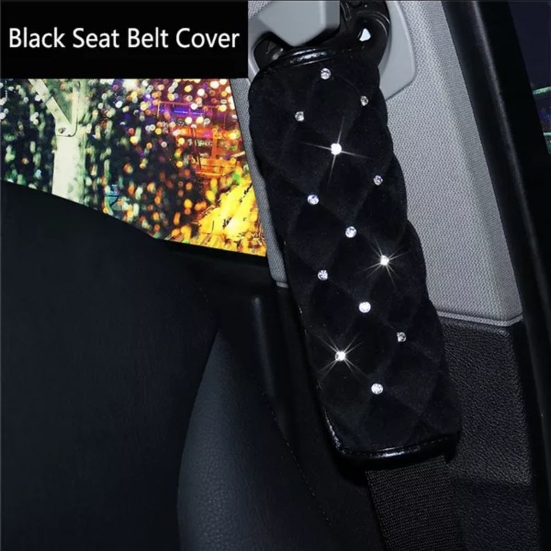 Bling Car Seatbelt Cover Rhinestones Seat Belt Pad Etsy