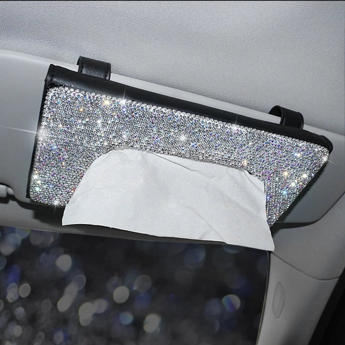 Crystal Car Tissue Holder Bling Rhinestone Kleenex Box for Etsy