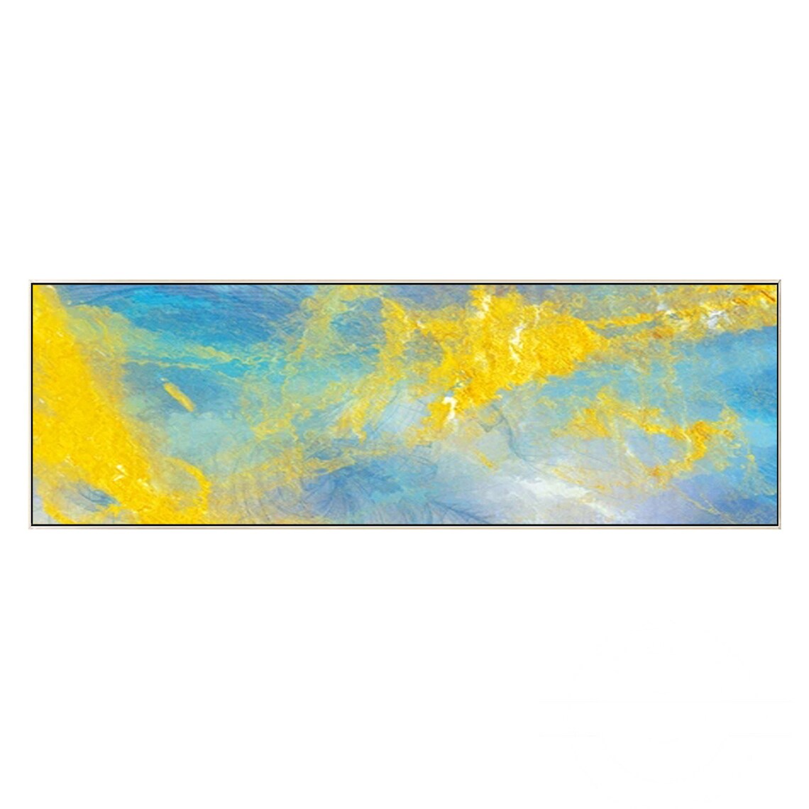Frame Wall Art Abstract Blue Yellow Watercolor Purple White Etsy
