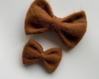 Alpaca Wool Handmade Hair Bow