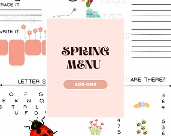 7 Page Spring Morning Menu ADD-ON