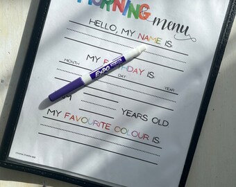 Children’s Morning Menu