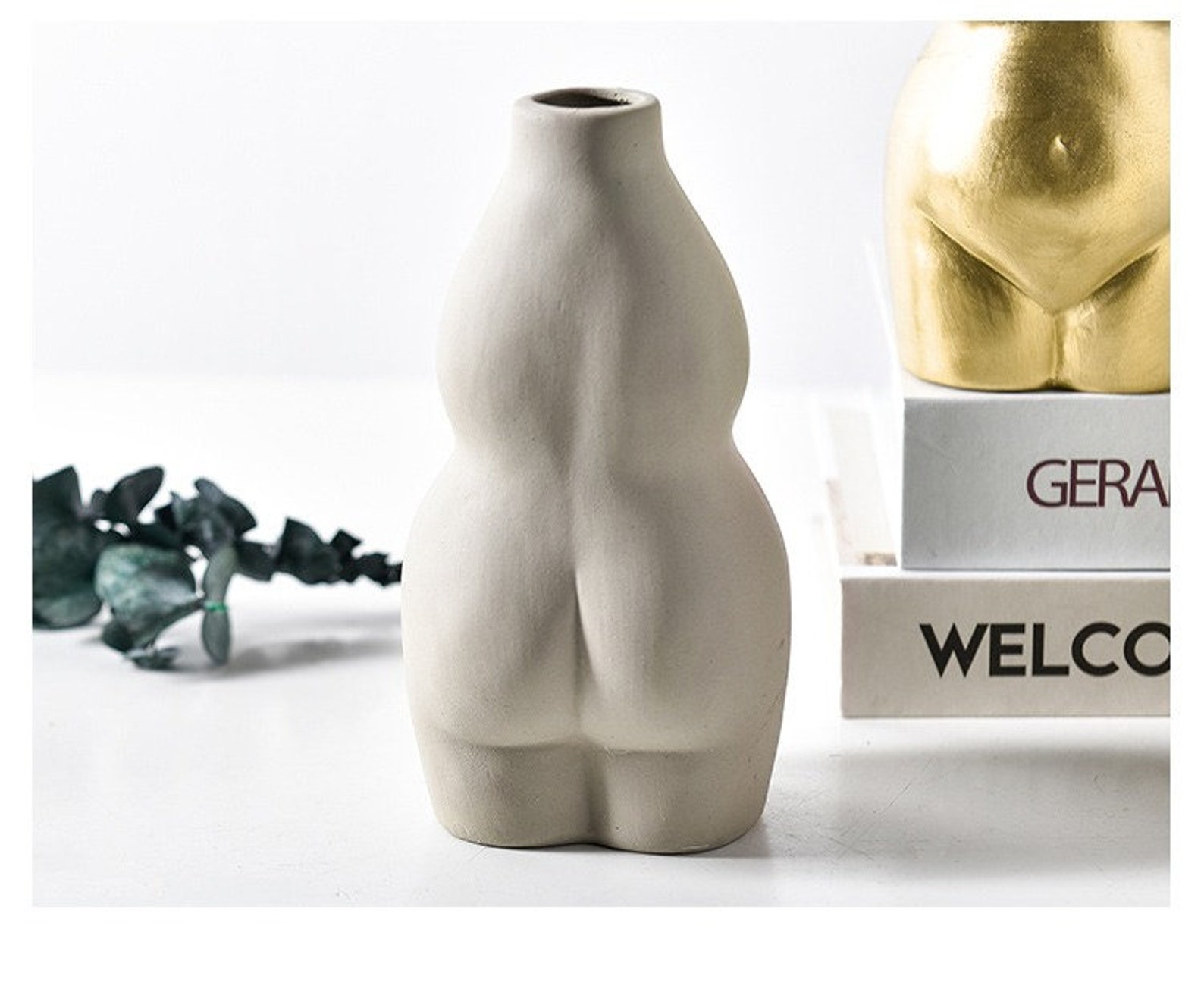 Woman Body Vase Female Form Resin Vase Creative Flower Vase Etsy